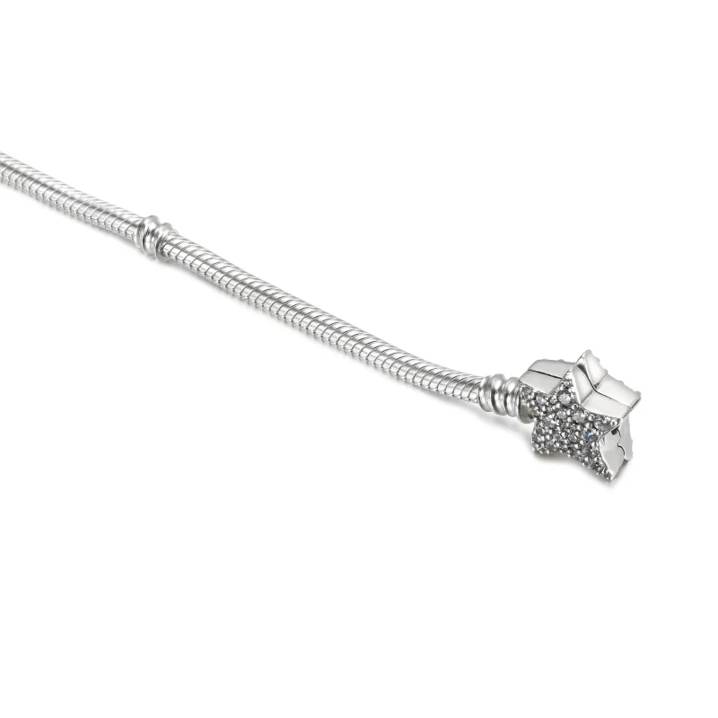 (imagine pentru) Brățară cu lanț de șarpe cu închidere asimetrică cu stea Pandora Moments - 59963 - Vizualizare 5