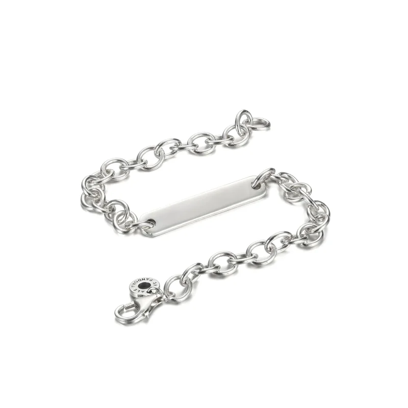 (imagine pentru) Brățară PANDORA cu element gravabil în formă de bară - 599523C00 - Vizualizare 6