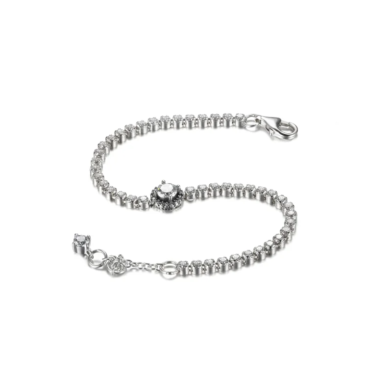 (imagine pentru) Brățară PANDORA Sparkling Halo Tennis - 599416C01 - Vizualizare 3