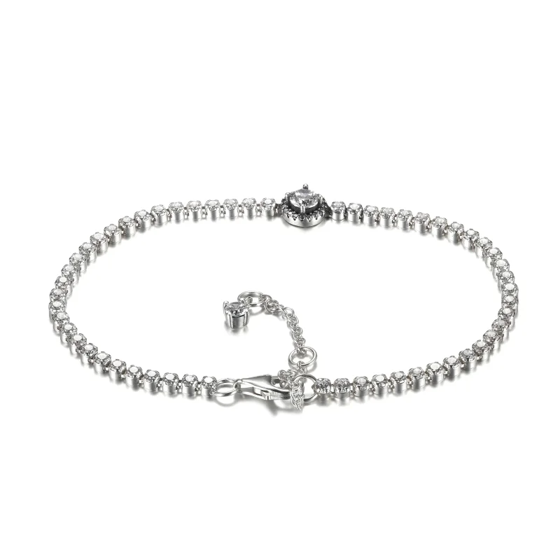(imagine pentru) Brățară PANDORA Sparkling Halo Tennis - 599416C01 - Vizualizare 6