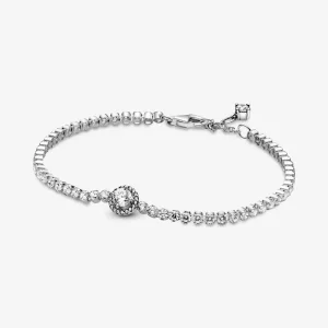 (imagine pentru) Brățară PANDORA Sparkling Halo Tennis - 599416C01