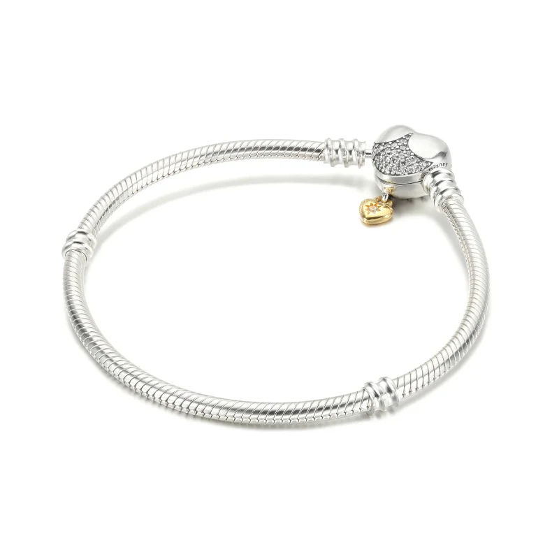 (imagine pentru) Brățară prințesă Disney Pandora Moments Heart Snake Chain - 569563C01 - Vizualizare 2