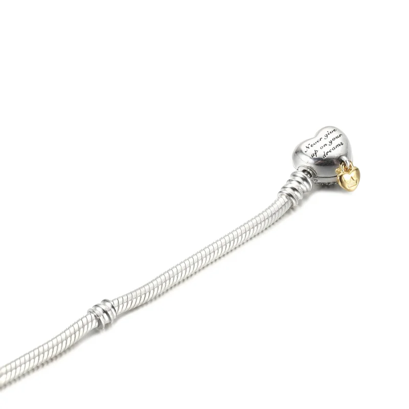 (imagine pentru) Brățară prințesă Disney Pandora Moments Heart Snake Chain - 569563C01 - Vizualizare 5