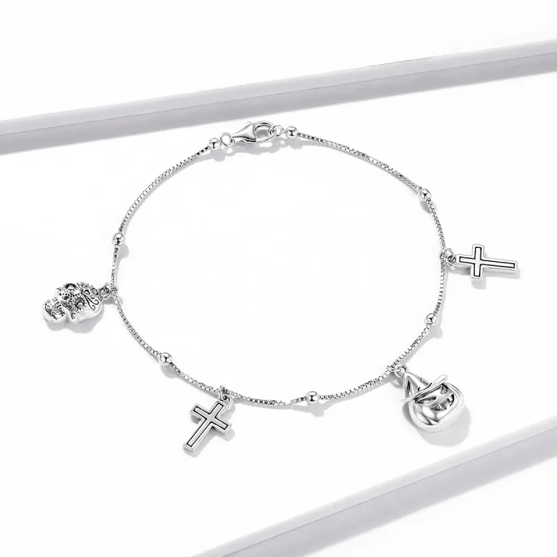 (imagine pentru) Bratara argintie de Halloween in stil Pandora - BSB051 - Vizualizare 2
