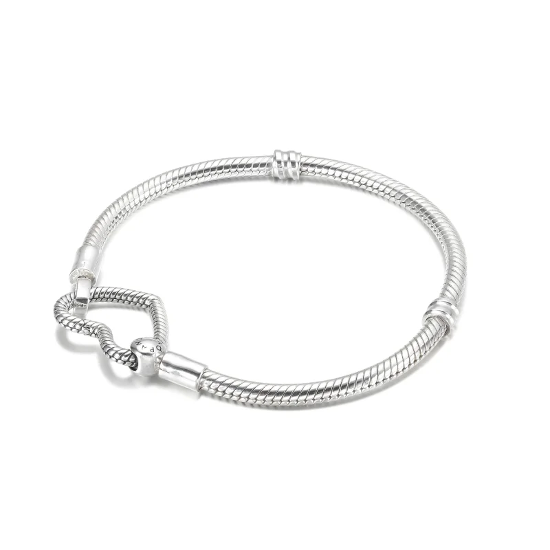 (imagine pentru) Bratara Pandora Moments cu inchidere inima cu lant de sarpe - 599539C00 - Vizualizare 3