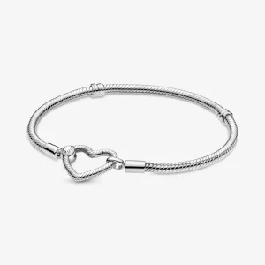 (imagine pentru) Bratara Pandora Moments cu inchidere inima cu lant de sarpe - 599539C00