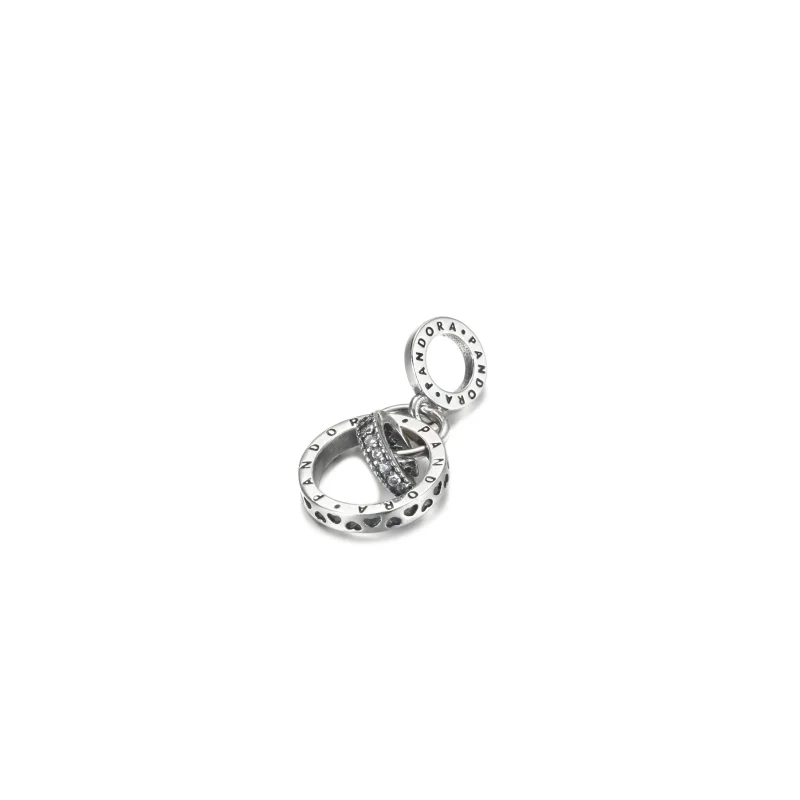 (imagine pentru) Breloc cu cercuri cu logo Pandora - 799490C01 - Vizualizare 2