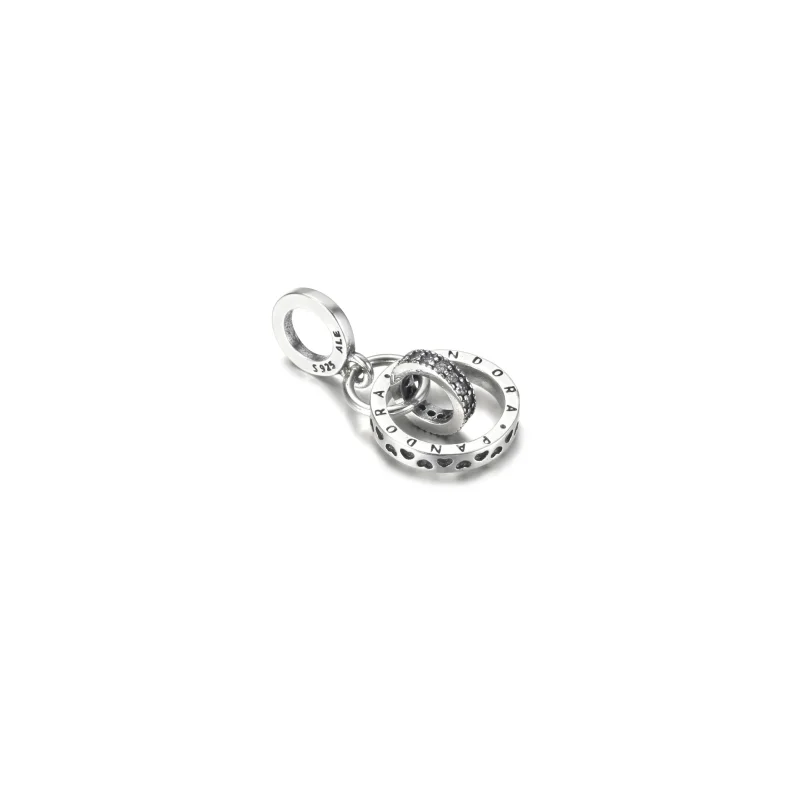 (imagine pentru) Breloc cu cercuri cu logo Pandora - 799490C01 - Vizualizare 3