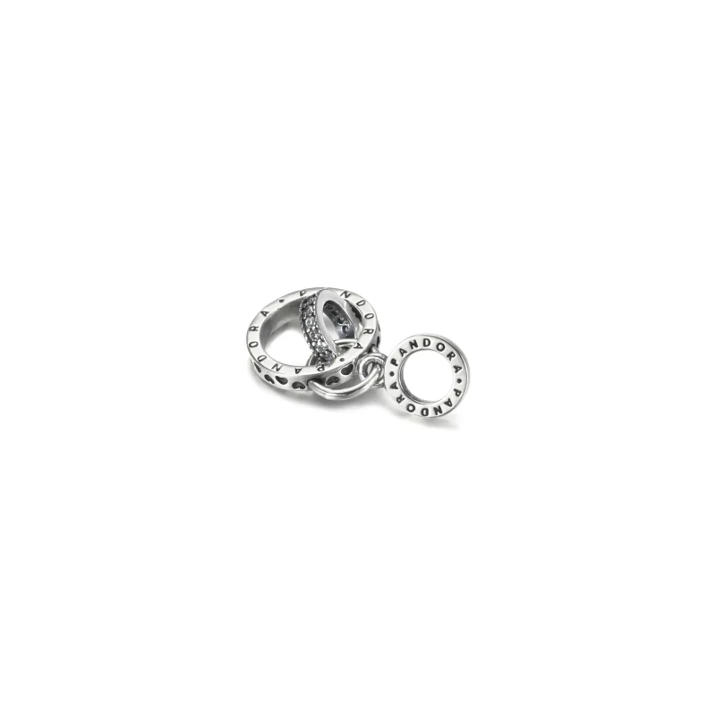 (imagine pentru) Breloc cu cercuri cu logo Pandora - 799490C01 - Vizualizare 4