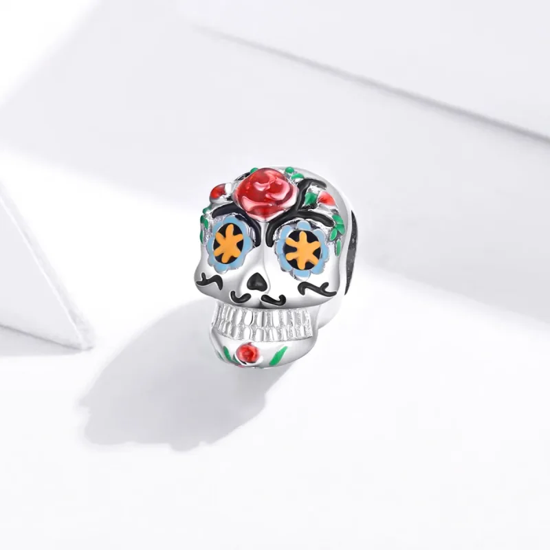 (imagine pentru) Breloc cu craniu de Halloween Shine Style Pandora - BSC326 - Vizualizare 2