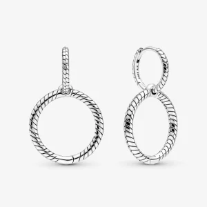 (imagine pentru) Cercei cu două inele Pandora Moments Charm - 299562C00