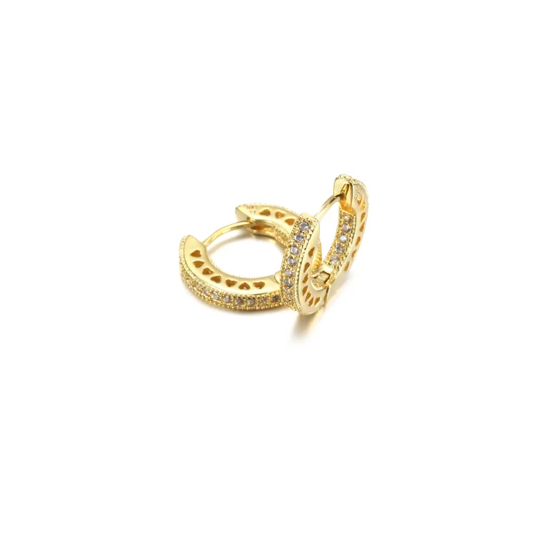 (imagine pentru) Cercei cu inel in forma de inima PANDORA Pavé - 266317C01 - Vizualizare 5
