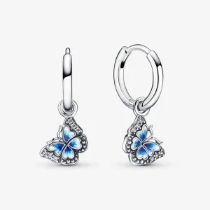 (imagine pentru) Cercei in forma de inel PANDORA Blue Butterfly - 290778C01