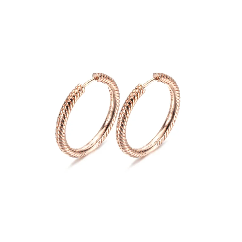 (imagine pentru) Cercei Pandora Moments Charm Hoop - 289532C00 - Vizualizare 2