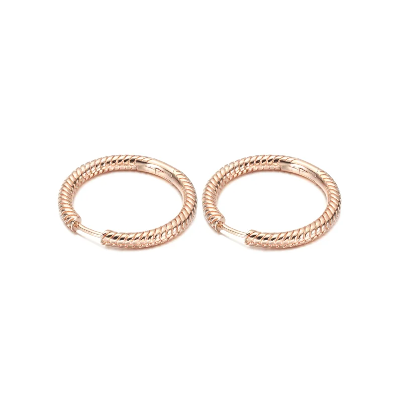 (imagine pentru) Cercei Pandora Moments Charm Hoop - 289532C00 - Vizualizare 3