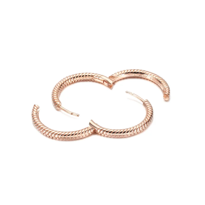 (imagine pentru) Cercei Pandora Moments Charm Hoop - 289532C00 - Vizualizare 4
