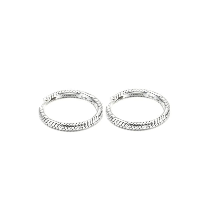 (imagine pentru) Cercei Pandora Moments Charm Hoop - 299532C00 - Vizualizare 2