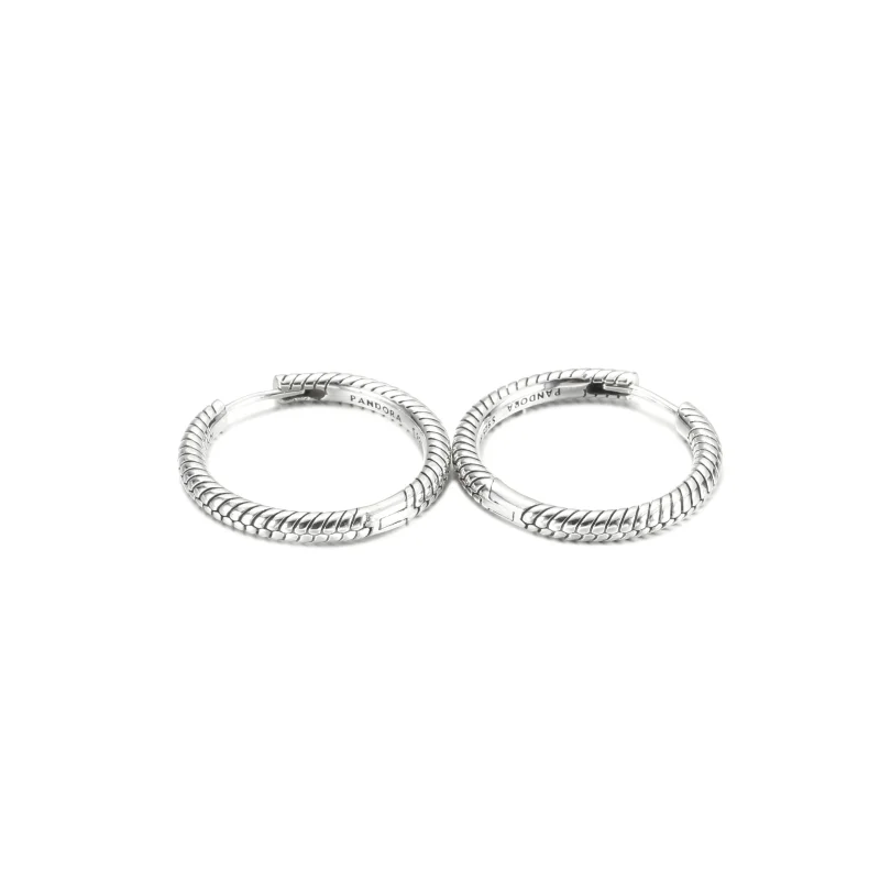 (imagine pentru) Cercei Pandora Moments Charm Hoop - 299532C00 - Vizualizare 4