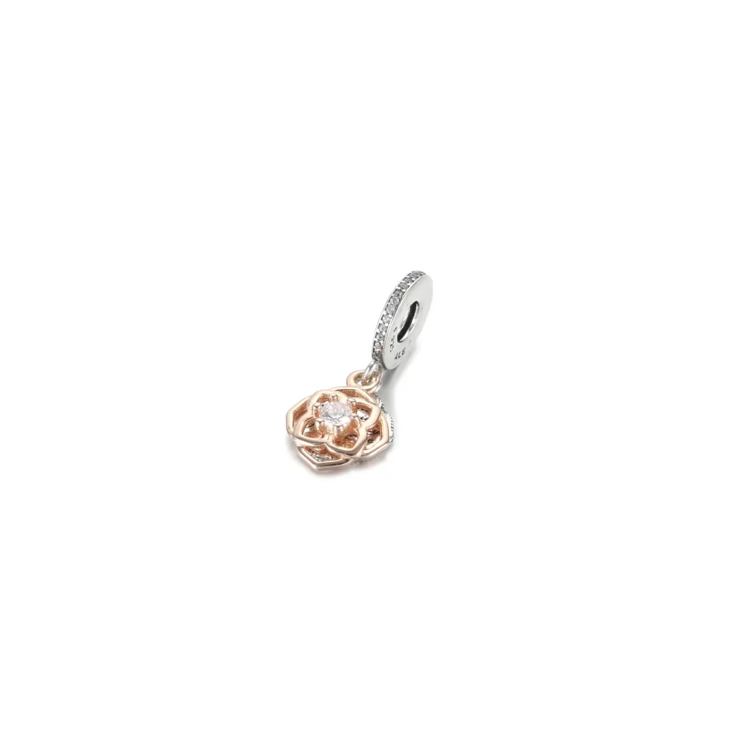(imagine pentru) Charm cu trandafiri PANDORA în două tonuri - 789373C01 - Vizualizare 3