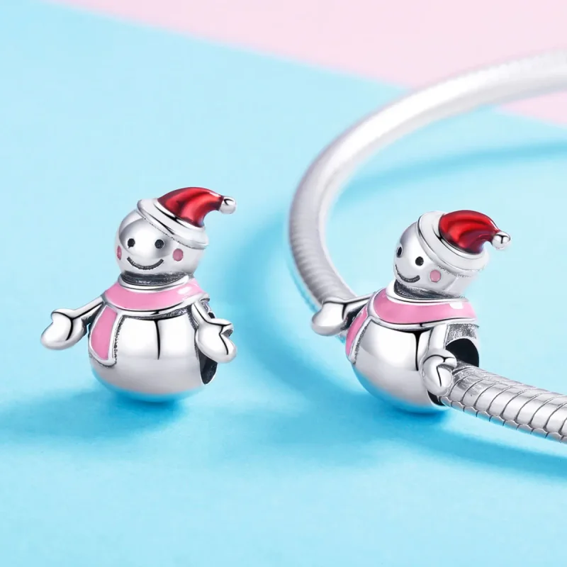 (imagine pentru) Charm Miss Snow în stil Pandora, argintiu - SCC854 - Vizualizare 3