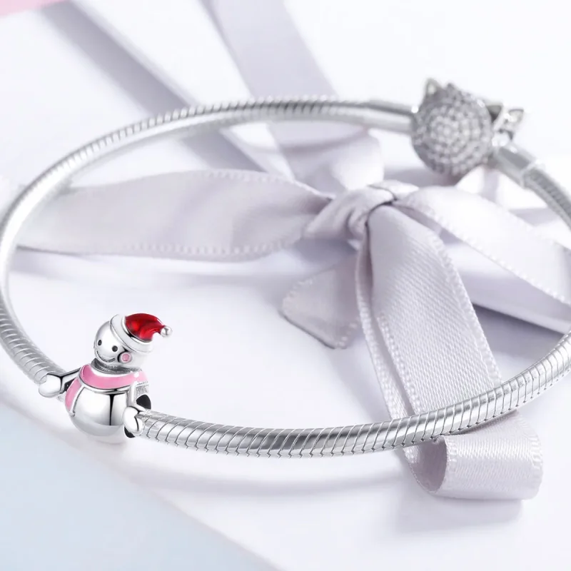 (imagine pentru) Charm Miss Snow în stil Pandora, argintiu - SCC854 - Vizualizare 4