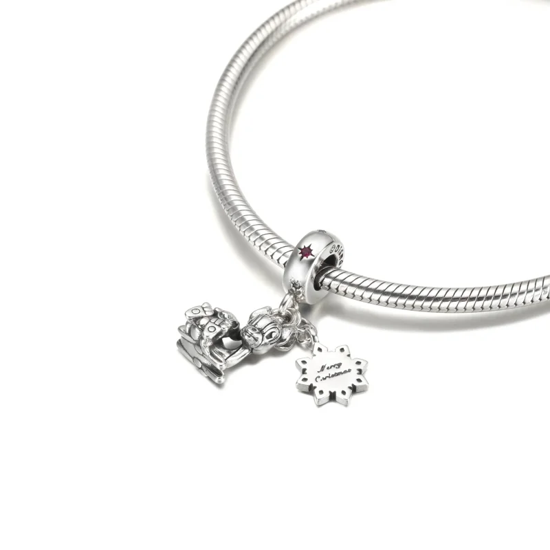 (imagine pentru) Charm PANDORA Disney Bambi & Thumper - 799647C01 - Vizualizare 5
