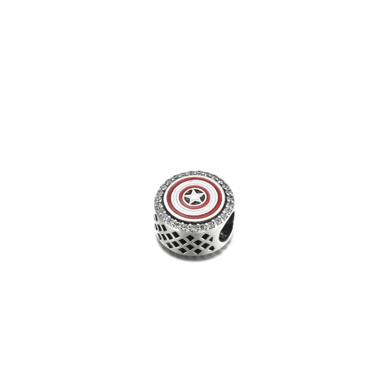 (imagine pentru) Charm PANDORA Marvel The Avengers Captain America Shield Dangle - P-D-3623 - Vizualizare 2