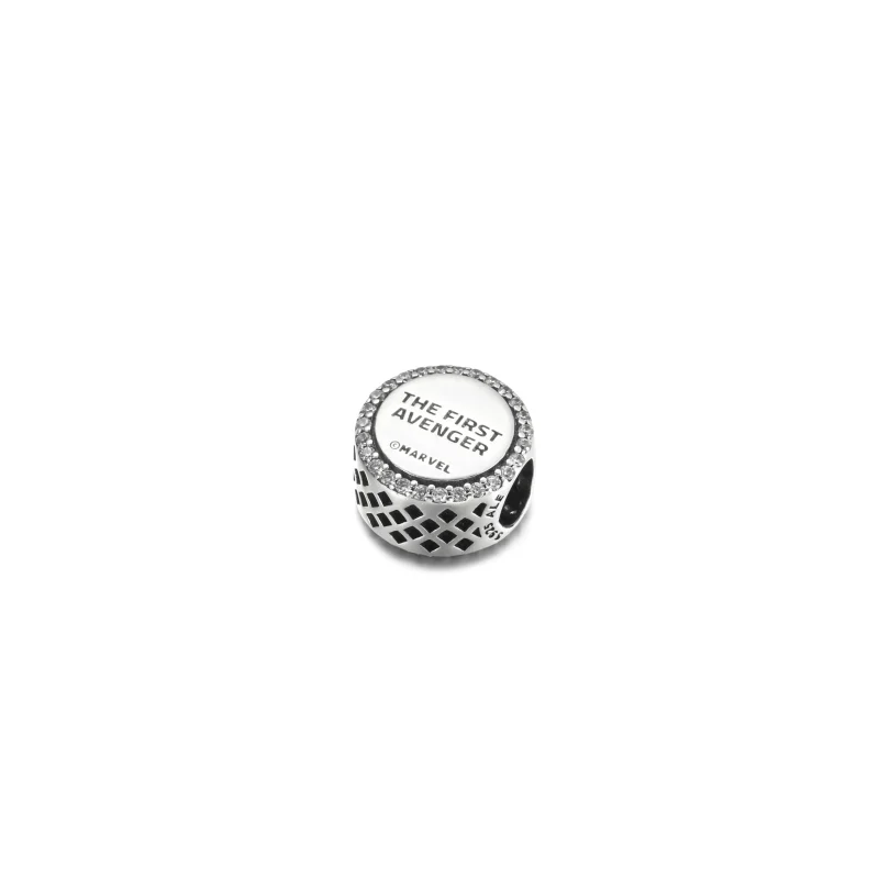 (imagine pentru) Charm PANDORA Marvel The Avengers Captain America Shield Dangle - P-D-3623 - Vizualizare 3