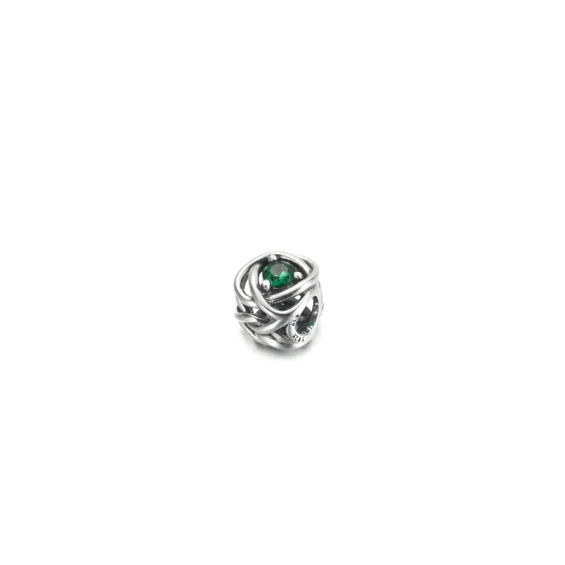(imagine pentru) Charm PANDORA May Green Eternity Circle - 790065C08 - Vizualizare 2