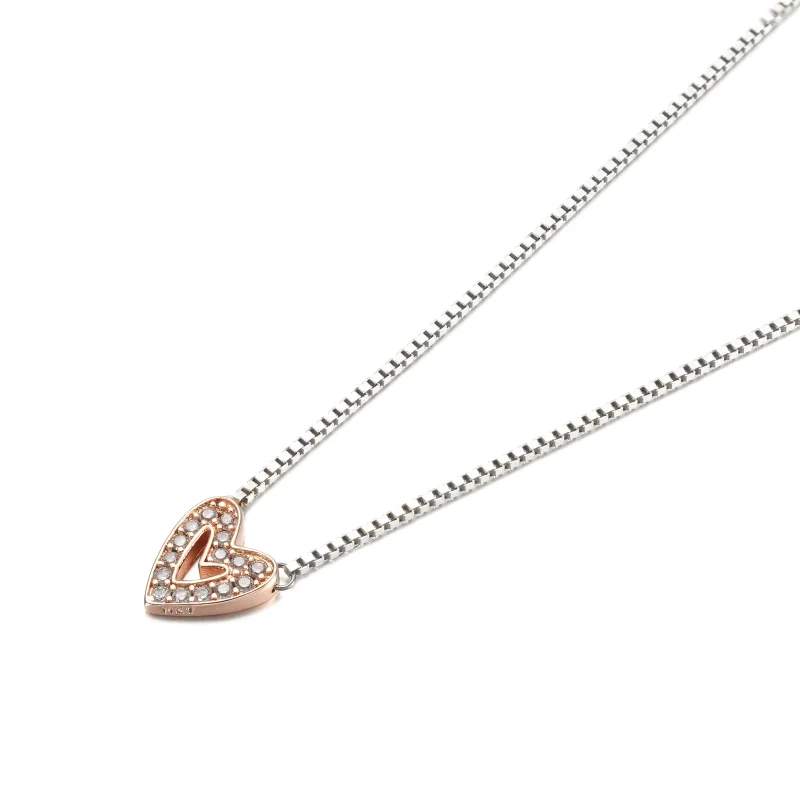 (imagine pentru) Colierul PANDORA Sparkling Freehand Heart - 380089C01 - Vizualizare 2