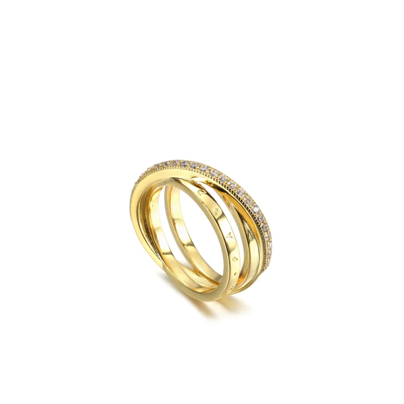 (imagine pentru) Inel PANDORA Crossover Pavé Triple Band - 169057C01 - Vizualizare 4