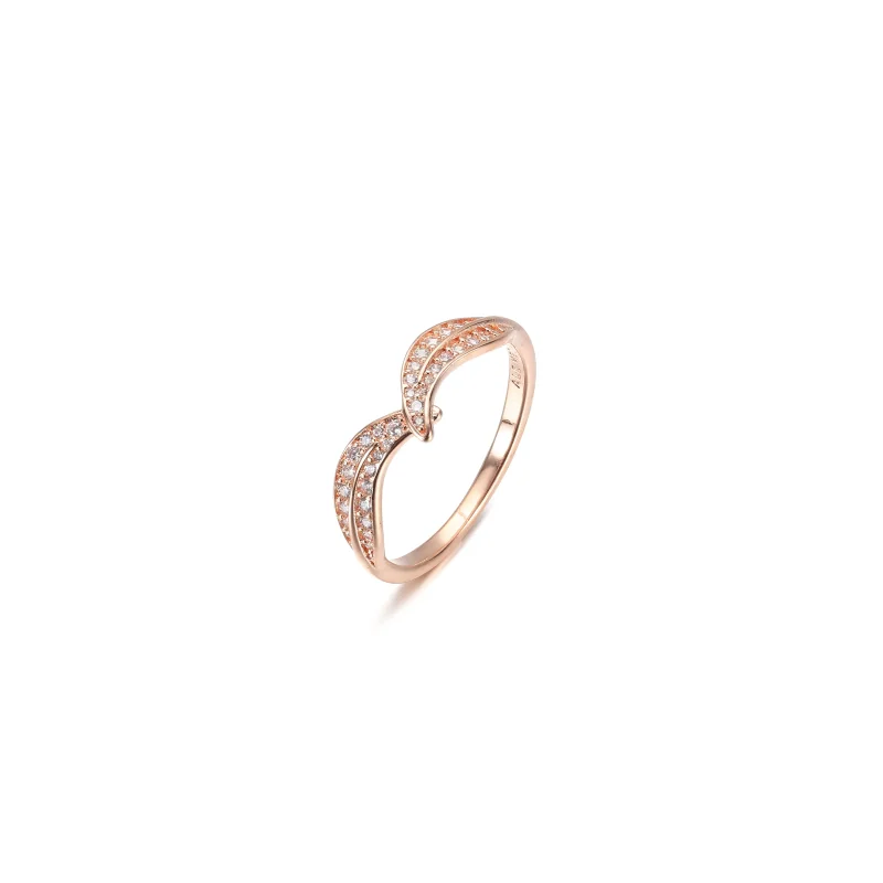 (imagine pentru) Inel PANDORA Sparkling Leaves - 189533C01 - Vizualizare 2