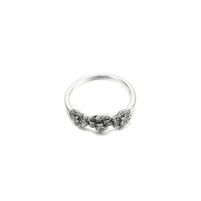 (imagine pentru) Inel PANDORA Triple Pansy Flower - 190786C01 - Vizualizare 3