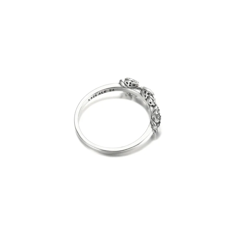 (imagine pentru) Inel PANDORA Triple Pansy Flower - 190786C01 - Vizualizare 4