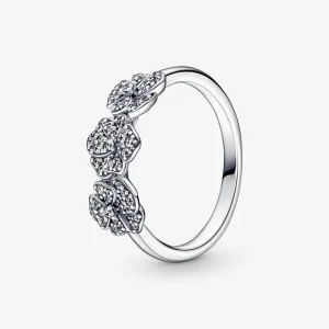 Inel PANDORA Triple Pansy Flower - 190786C01 (imagine pentru) Inel PANDORA Triple Pansy Flower - 190786C01