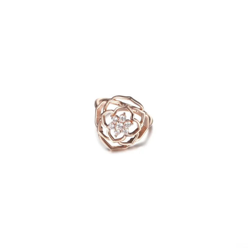 (imagine pentru) Inelul de declarație PANDORA cu petale de trandafir rose - 189412C01 - Vizualizare 4