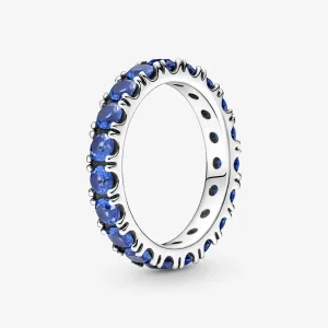 Inelul de eternitate PANDORA Sparkling Row - 190050C02 (imagine pentru) Inelul de eternitate PANDORA Sparkling Row - 190050C02