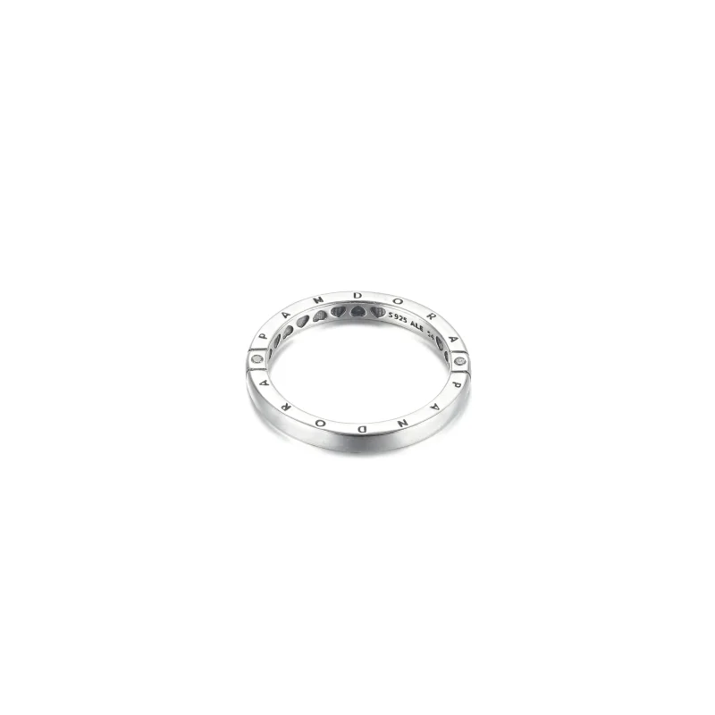 (imagine pentru) Inelul PANDORA Logo & Hearts - 199482C01 - Vizualizare 5