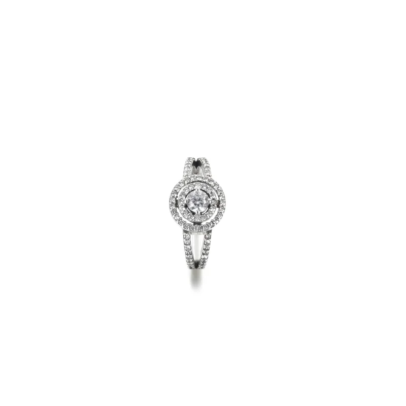(imagine pentru) Inelul PANDORA Sparkling Double Halo - 199408C01 - Vizualizare 5