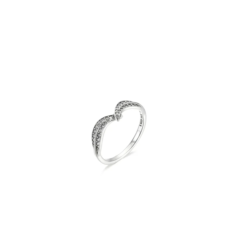 (imagine pentru) Inelul PANDORA Sparkling Leaves - 199533C01 - Vizualizare 2