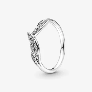 Inelul PANDORA Sparkling Leaves - 199533C01 (imagine pentru) Inelul PANDORA Sparkling Leaves - 199533C01