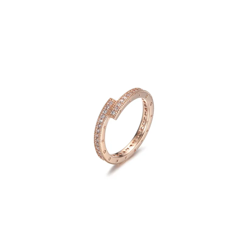 (imagine pentru) Inelul PANDORA Sparkling Overlapping - 189491C01 - Vizualizare 2