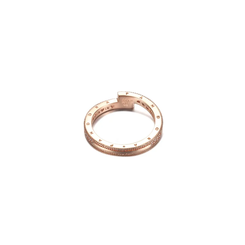 (imagine pentru) Inelul PANDORA Sparkling Overlapping - 189491C01 - Vizualizare 3