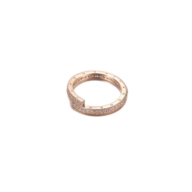 (imagine pentru) Inelul PANDORA Sparkling Overlapping - 189491C01 - Vizualizare 4