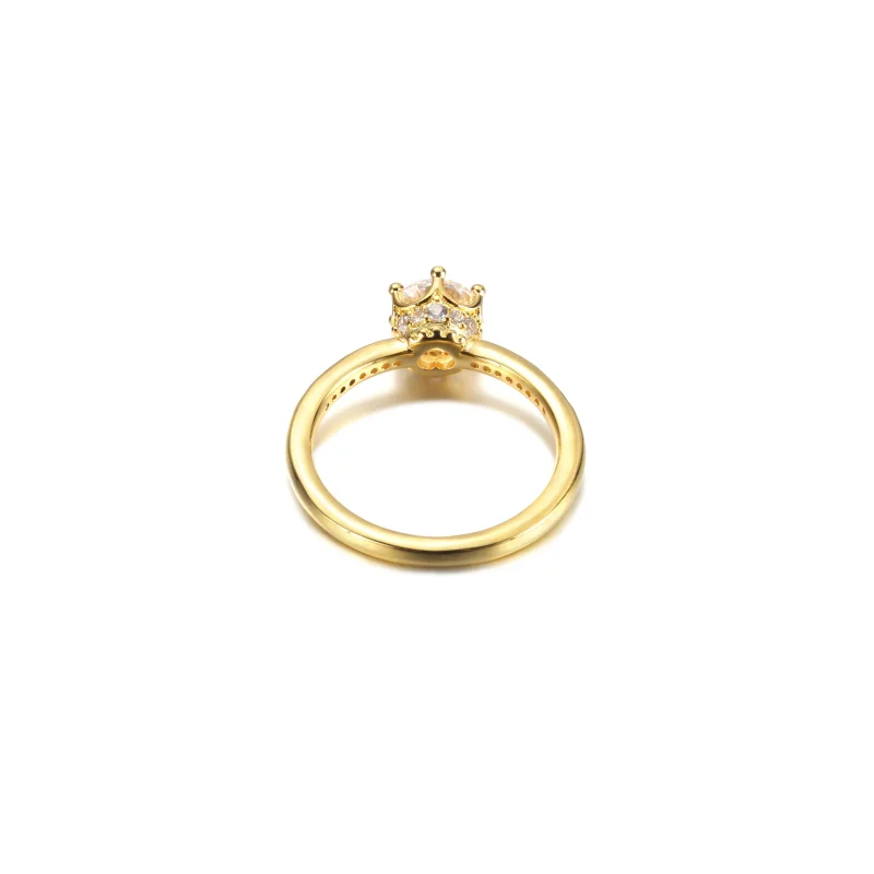 (imagine pentru) Inelul solitar PANDORA Clear Sparkling Crown - 168289C01 - Vizualizare 4
