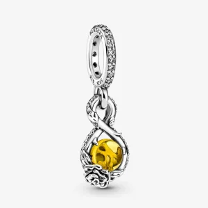 (imagine pentru) Pandantiv PANDORA Disney Belle Infinity & Rose Flower - 399525C01