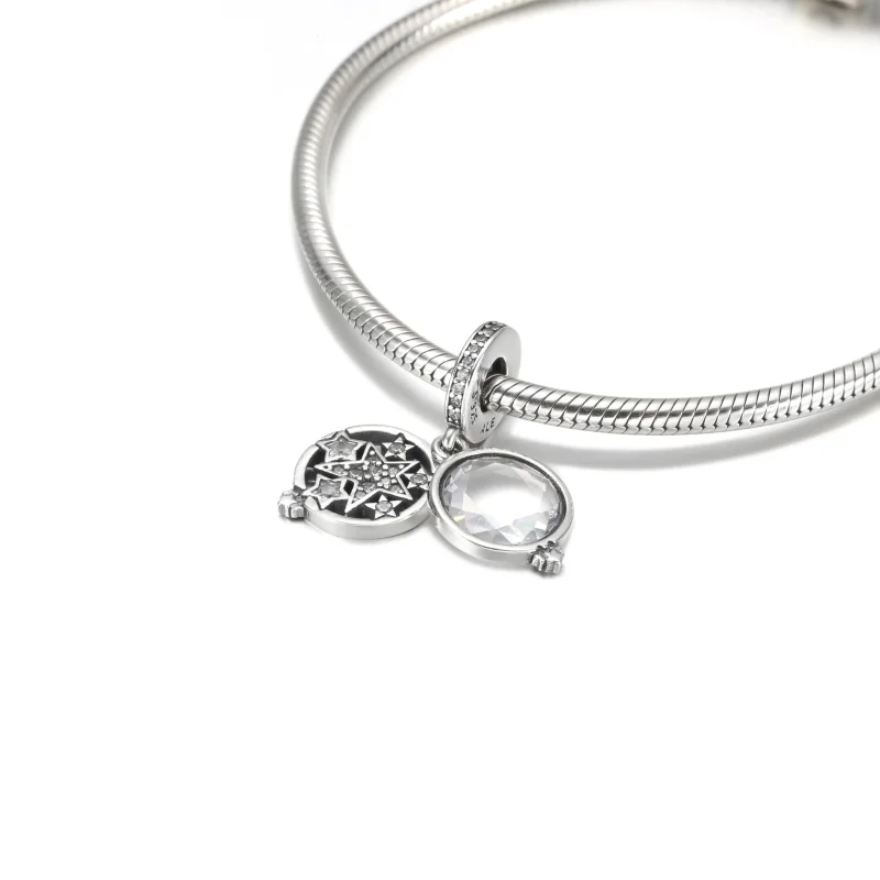 (imagine pentru) Pandantivul PANDORA cu dublă pendulă și stea mărită - 799640C01 - Vizualizare 5