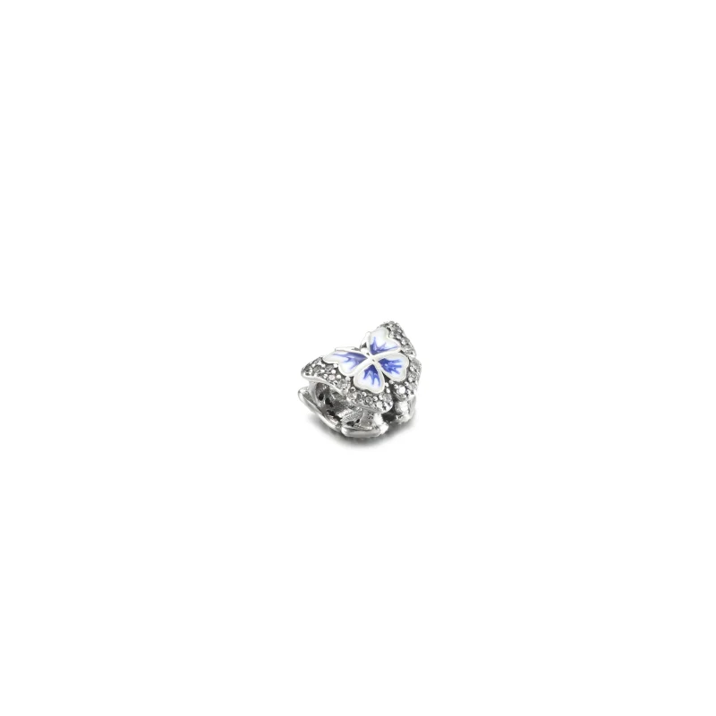 (imagine pentru) PANDORA Blue Butterfly Sparkling Charm - 790761C01 - Vizualizare 4
