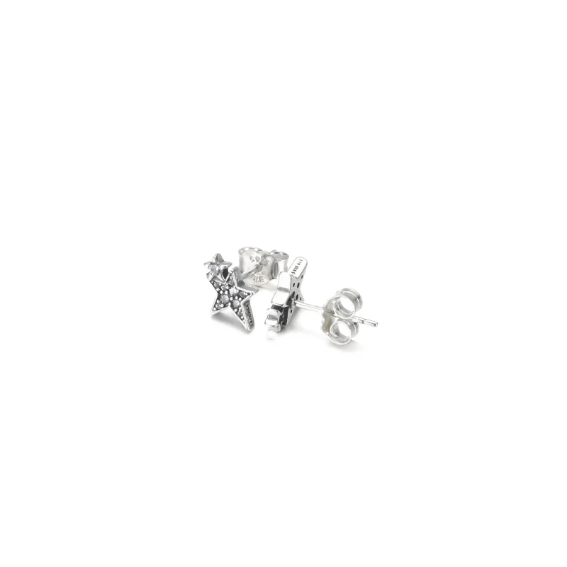 (imagine pentru) PANDORA Cercei asimetrici cu stele strălucitoare - 290012C01 - Vizualizare 3