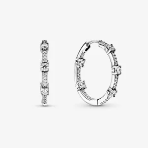 (imagine pentru) PANDORA Cercei cu cercelusuri Sparkling Pavé Bars - 290043C01